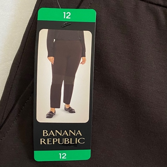 Banana Republic Ladies Ponte Pants, Straight Leg, Stretch, Brown, Size 12 NWT - Picture 4 of 16